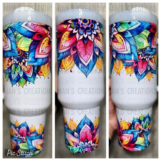 40 oz Mandala Tumbler