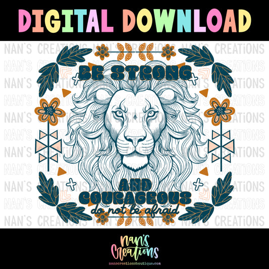 Boho Be Strong & Courageous Digital Download